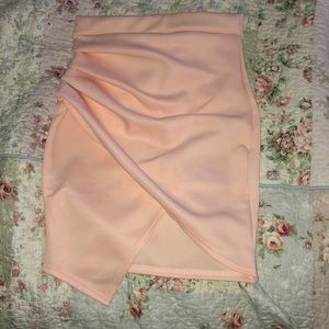Pink asymmetrical skirt
